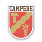 Wappen von Tampere, Finnland Aufkleber (Vorderseite)