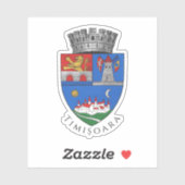 Wappen von Timișoara, Rumänien Aufkleber (Blatt)