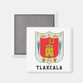 Wappen von Tlaxcala, Mexiko Magnet (Vorderseite/Rückseite)