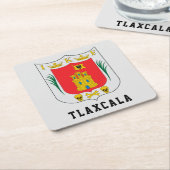 Wappen von Tlaxcala, Mexiko Rechteckiger Pappuntersetzer (angewinkelt)