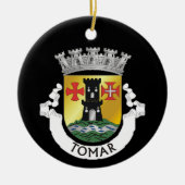 Wappen von Tomar, Portugal Keramik Ornament (Vorne)
