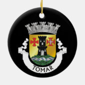 Wappen von Tomar, Portugal Keramik Ornament (Hinten)