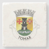 Wappen von Tomar, Portugal Steinuntersetzer (Vorderseite)