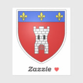 Wappen von Tournai, Belgien Aufkleber (Blatt)