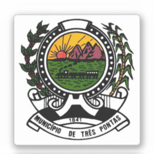 Wappen von Três Pontas, Minas Gerais - BRASILIEN Aufkleber