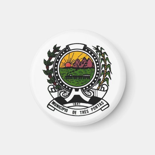 Wappen von Três Pontas, Minas Gerais - BRASILIEN Magnet (Vorne)