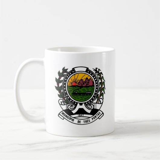 Wappen von Três Pontas, Minas Gerais Kaffeetasse (Links)