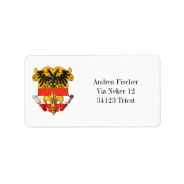 Wappen von Triest 1467-1919 Adressaufkleber