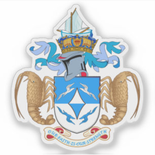 Wappen von Tristan da Cunha, Britisches Überseegeb Aufkleber