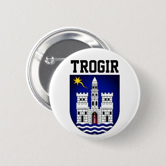 Wappen von Trogir, Kroatien Button (Vorne & Hinten)