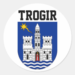 Wappen von Trogir, Kroatien Runder Aufkleber