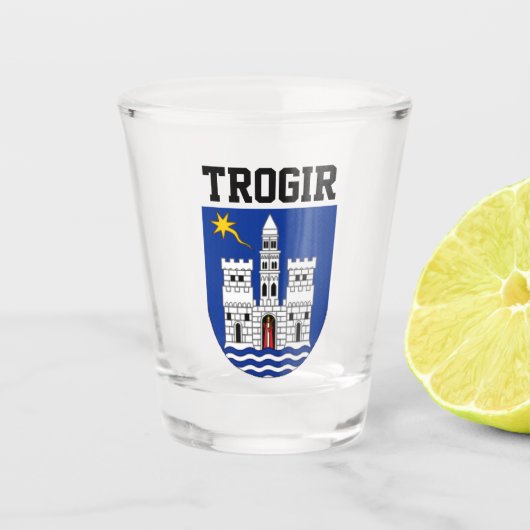 Wappen von Trogir, Kroatien Schnapsglas (Vorderseite)