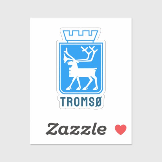 Wappen von Tromsø, NORWEGEN Aufkleber (Blatt)