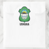 Wappen von Ushuaia - Argentinien Runder Aufkleber (Tasche)