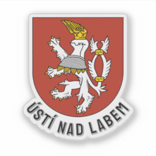 Wappen von Ústí nad Labem, Tschechische Republik Aufkleber