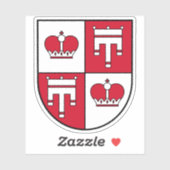 Wappen von Vaduz, Liechtenstein Aufkleber (Blatt)