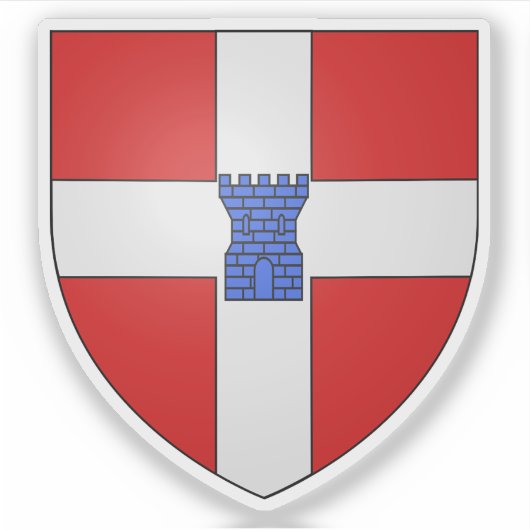Wappen von Valence, Drôme Aufkleber (Vorderseite)