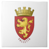 Wappen von Valletta, MALTA Fliese (Vorderseite)