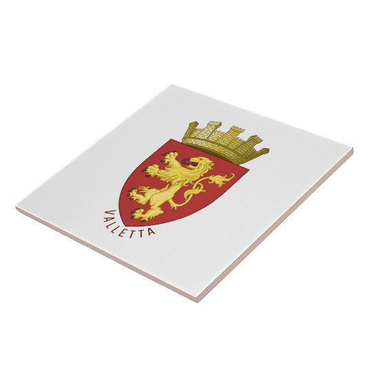 Wappen von Valletta, MALTA Fliese (Seite)