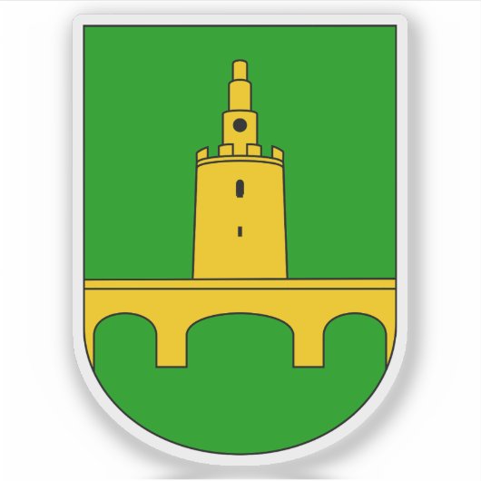 Wappen von Valpovo, Kroatien Aufkleber (Vorderseite)