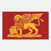 Wappen von Venedig Rechteckiger Aufkleber (Vorderseite)