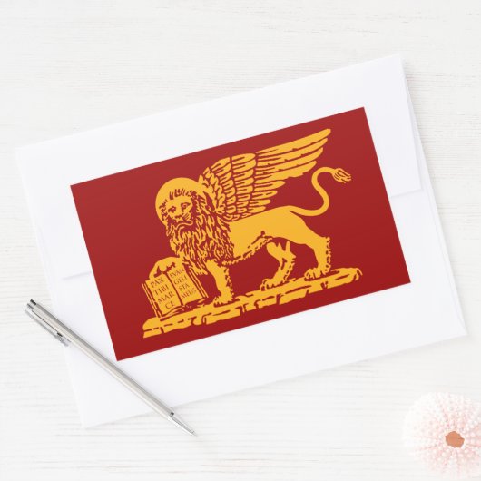 Wappen von Venedig Rechteckiger Aufkleber (Umschlag)