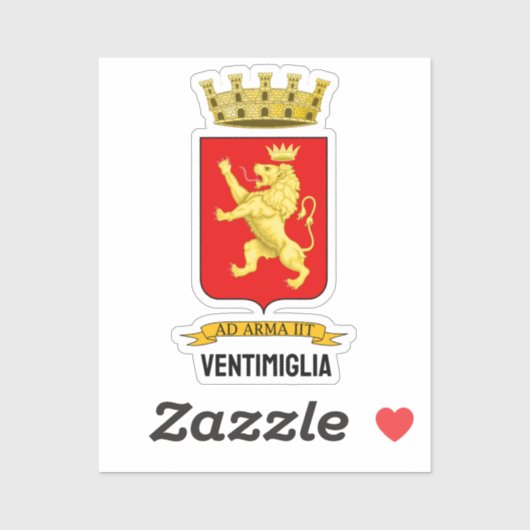 Wappen von Ventimiglia Aufkleber (Blatt)