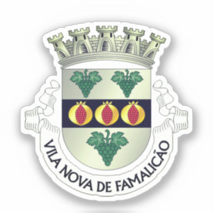 Wappen von Vila Nova de Famalicão, Portugal Aufkleber