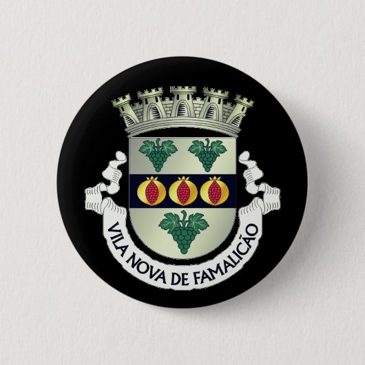 Wappen von Vila Nova de Famalicão, Portugal Button (Vorderseite)