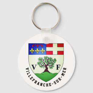 Wappen von Villefranche-sur-Mer, Frankreich - Keyc Schlüsselanhänger
