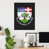 Wappen von Villefranche-sur-Mer, Frankreich Poster (Heimbüro)
