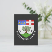 Wappen von Villefranche-sur-Mer, Frankreich Postkarte (Stehend Vorderseite)