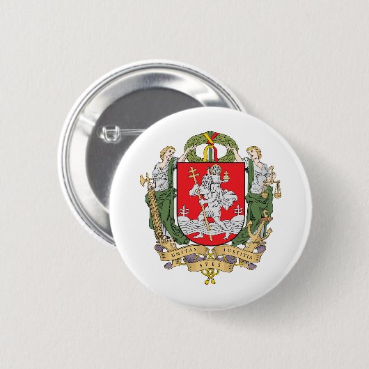 Wappen von Vilnius, Litauen Button (Vorne & Hinten)