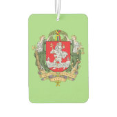 Wappen von Vilnius, Litauen Gepäckmarke Autolufterfrischer (Rückseite)