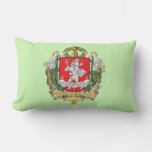 Wappen von Vilnius, Litauen Lumbar Pillow Lendenkissen