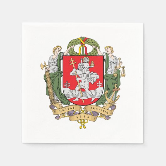 Wappen von Vilnius, Litauen Napkins Serviette (Vorderseite)