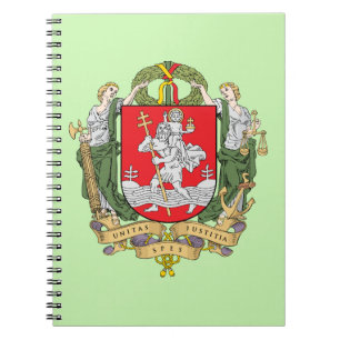 Wappen von Vilnius, Litauen Notizbuch Notizblock