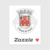 Wappen von Viseu, PORTUGAL Aufkleber (Blatt)