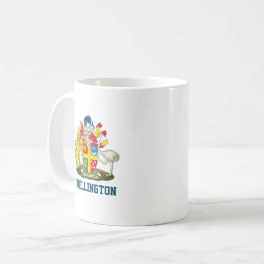 Wappen von Wellington, Neuseeland Kaffeetasse (Vorderseite Links)