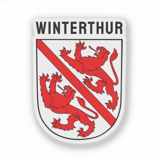 Wappen von Winterthur, Schweiz Aufkleber (Vorderseite)