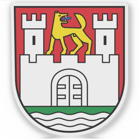 Wappen von Wolfsburg, Deutschland Aufkleber (Vorderseite)