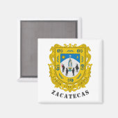 Wappen von Zacatecas, Mexiko Magnet (Vorderseite/Rückseite)
