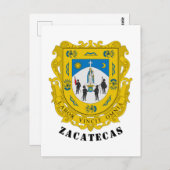 Wappen von Zacatecas, Mexiko Postkarte (Vorne/Hinten)