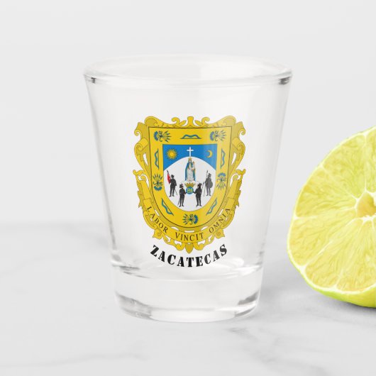 Wappen von Zacatecas, Mexiko Schnapsglas (Vorderseite)
