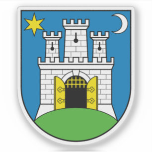 Wappen von Zagreb, Kroatien Aufkleber