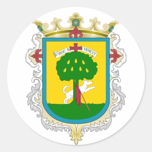 Wappen von Zapopan - Mexiko Runder Aufkleber (Vorderseite)
