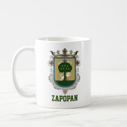 Wappen von Zapopan - Mexiko Tasse Kaffee (Links)