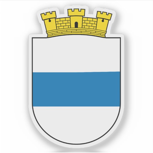 Wappen von Zug, Schweiz Aufkleber (Vorderseite)