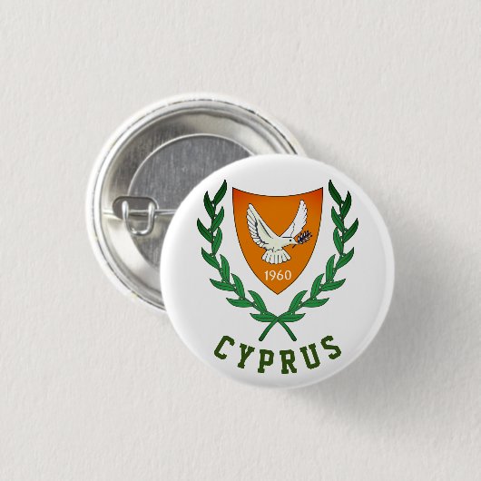 Wappen von ZYPERN Button (Vorne & Hinten)