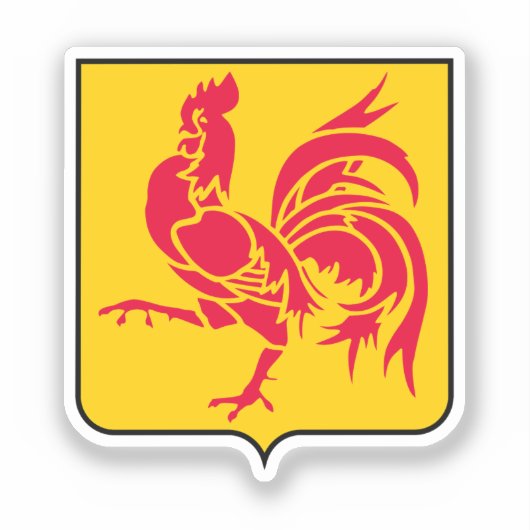 Wappen Walloniens Aufkleber (Vorderseite)